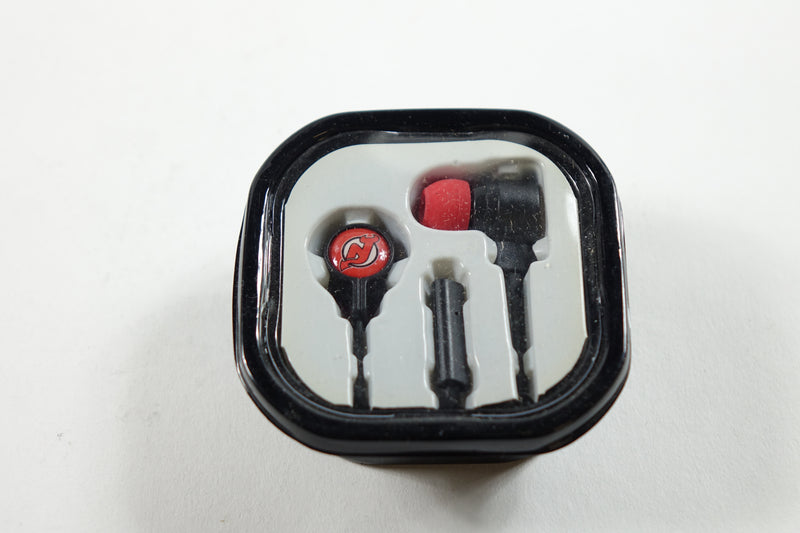 NHL Hands Free Earbuds w/Mic New Jersey Devils