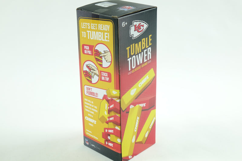 Game Day - NFL Kansas City Chiefs - Tumble Tower, Real Wood Blocks