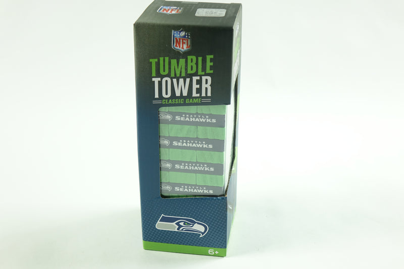 Game Day - NFL Seattle Seahawks - Tumble Tower, Real Wood Blocks