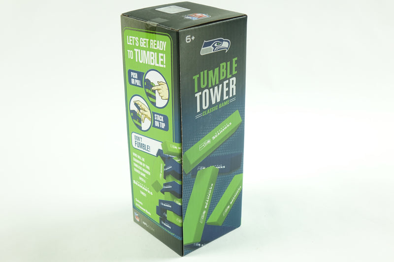 Game Day - NFL Seattle Seahawks - Tumble Tower, Real Wood Blocks