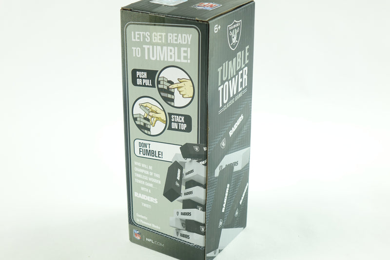 Game Day - NFL Las Vegas Raiders - Tumble Tower, Real Wood Blocks