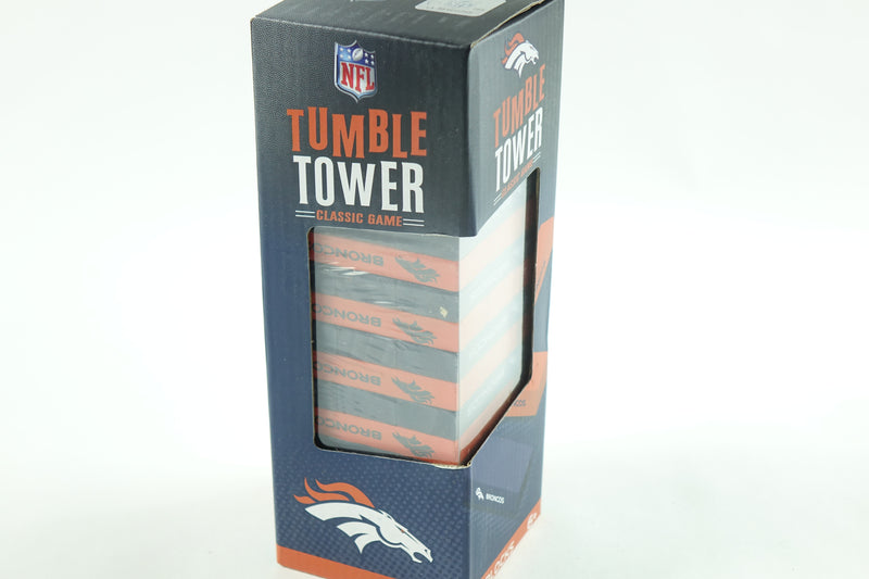 Game Day - NFL Denver Broncos - Tumble Tower, Real Wood Blocks