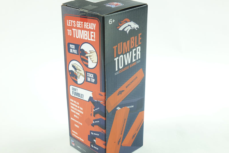 Game Day - NFL Denver Broncos - Tumble Tower, Real Wood Blocks