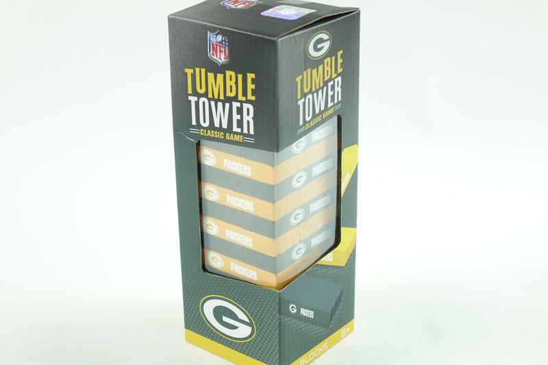 Game Day - NFL Green Bay Packers - Tumble Tower, Real Wood Blocks