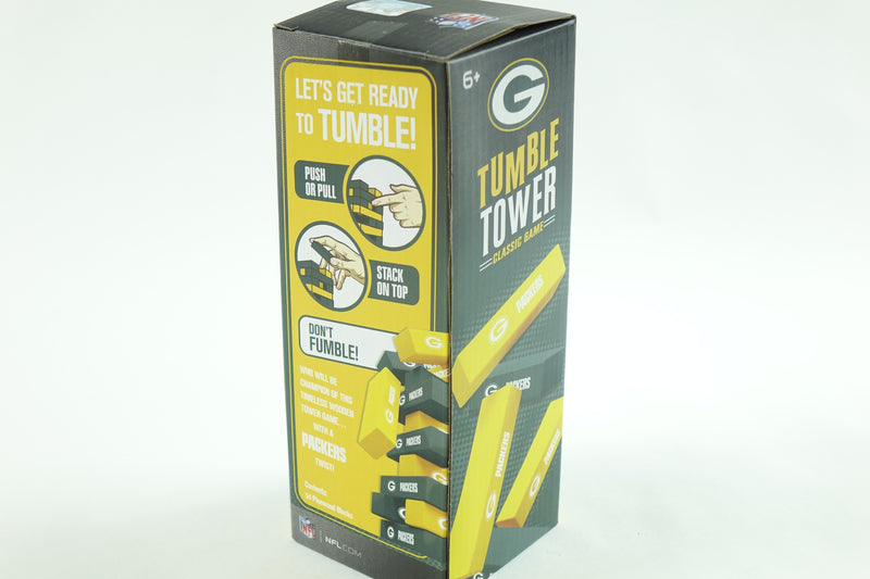 Game Day - NFL Green Bay Packers - Tumble Tower, Real Wood Blocks