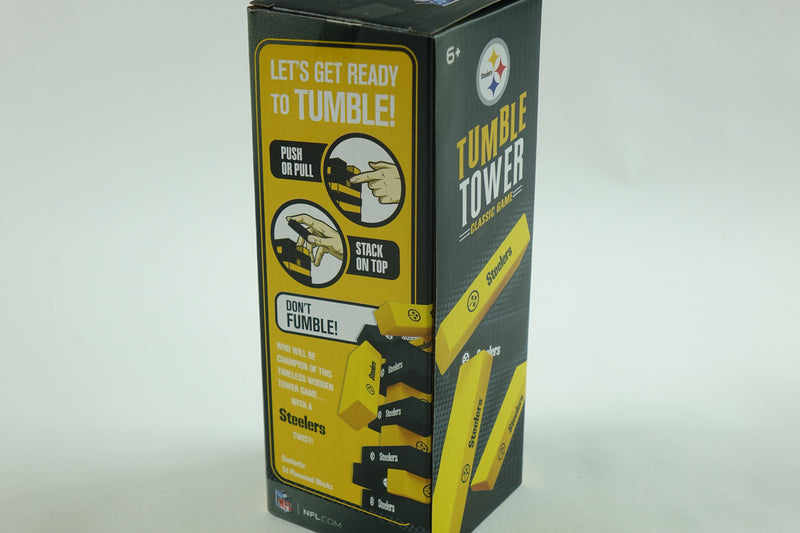 Game Day - NFL Pittsburgh Steelers - Tumble Tower, Real Wood Blocks