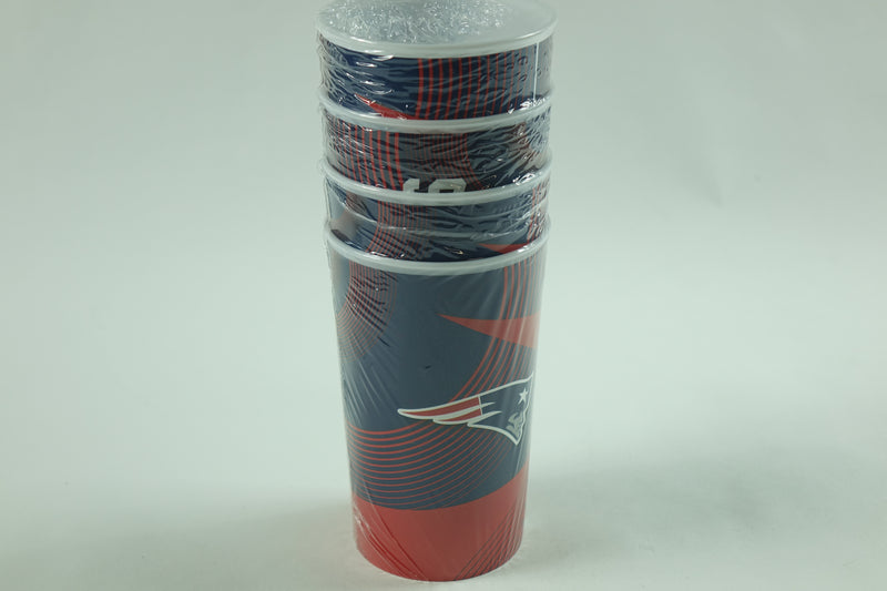 NFL New England Patriots 22oz Plastic Cups (4 Pack)