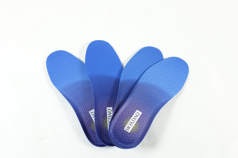 BOXDAQ Memory Foam Insoles, 2 Pair. (Blue, M)