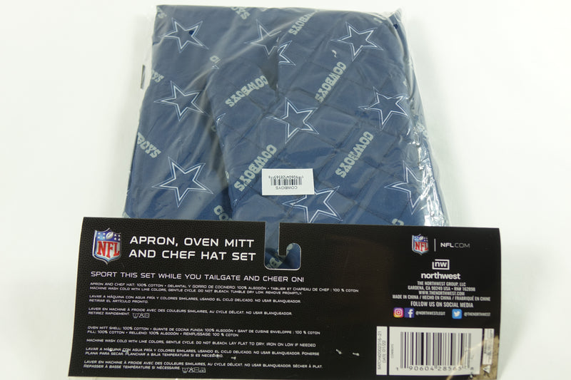 Northwest NFL Dallas Cowboys 3-Piece Apron, Oven Mitt and Chef Hat Set, Adult