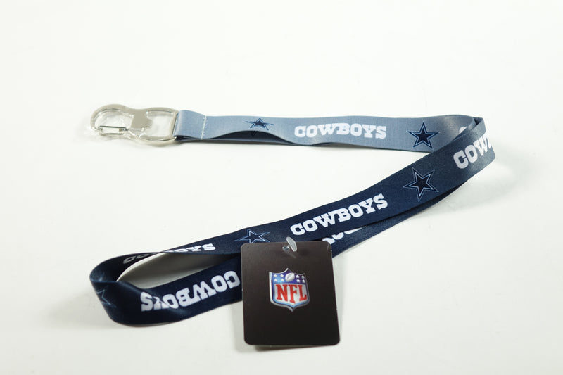 NFL Dallas Cowboys Ombre Lanyard, Silver/Navy, Onse Size 0