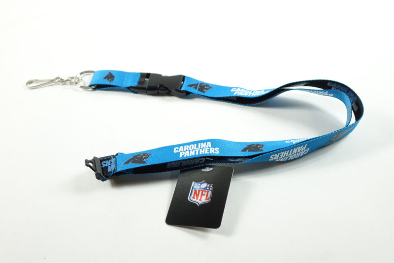 NFL Carolina Panthers Two Tone Lanyard, Teal/Black, One Size