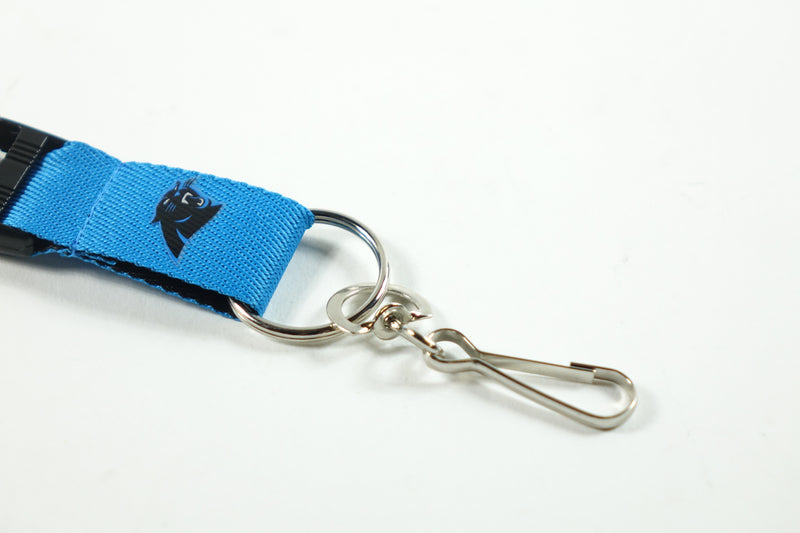 NFL Carolina Panthers Two Tone Lanyard, Teal/Black, One Size