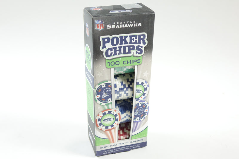 NFL Seattle Seahawks Poker Chips, 100Piece, Assorted