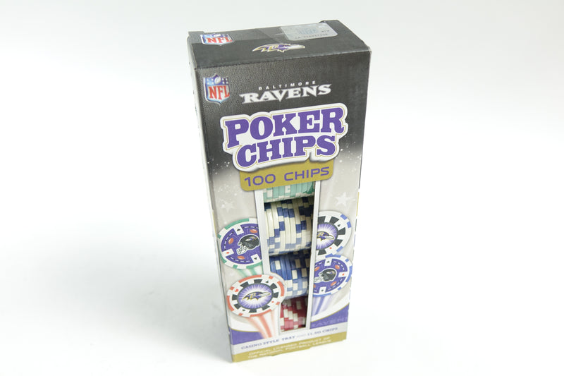 NFL Baltimore Ravens 100-Piece Poker Chips, One Size