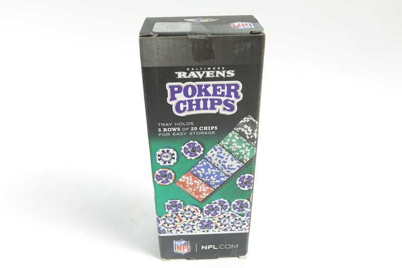 NFL Baltimore Ravens 100-Piece Poker Chips, One Size