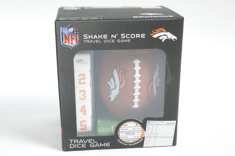 NFL Denver Broncos Shake N' Score Travel Dice Game