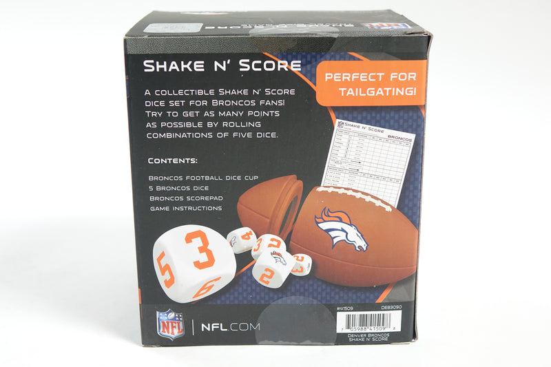 NFL Denver Broncos Shake N' Score Travel Dice Game