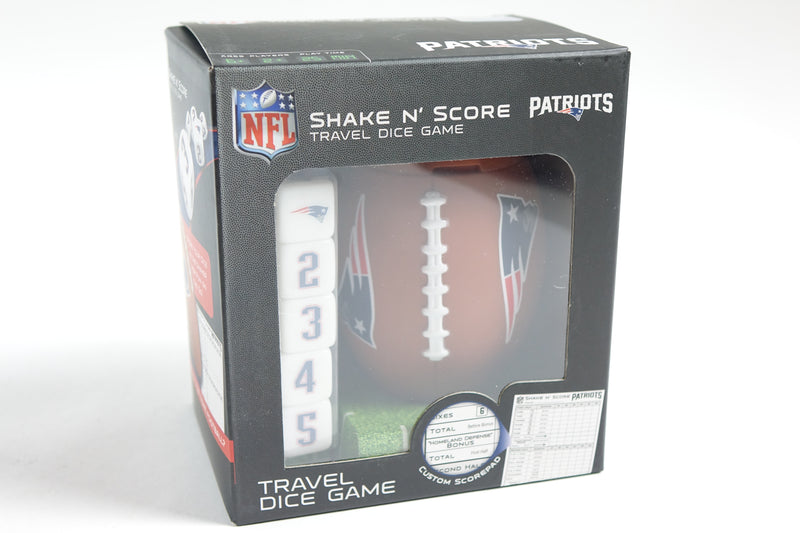 NFL New England Patriots Shake N' Score Travel Dice Game