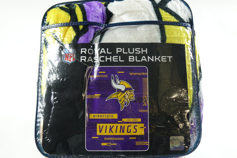 Northwest NFL Minnesota Vikings Royal Plush Raschel Blanket, 60"x80"