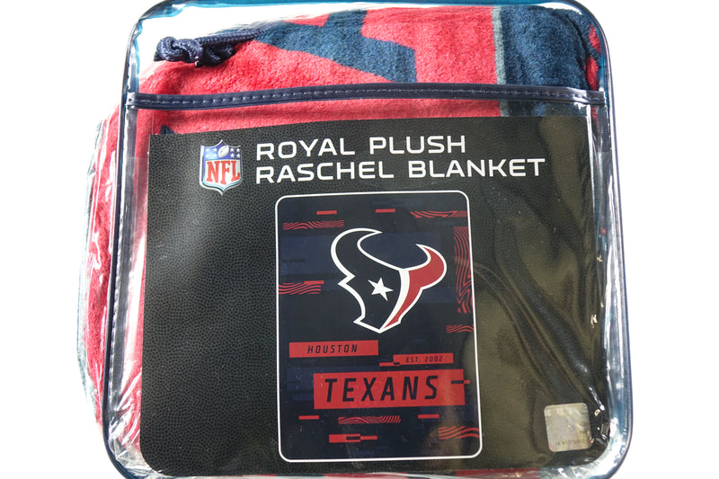 Northwest NFL Houston Texans Royal Plush Raschel Blanket, 60"x80"