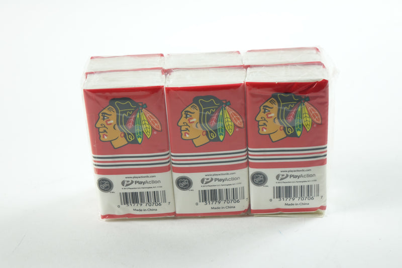 NHL Chicago Blackhawks Pocket Tissues Countertop Display (Pack of 6)