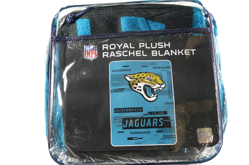 Northwest NFL Jacksonville Jaguars Royal Plush Raschel Blanket, 60"x80"