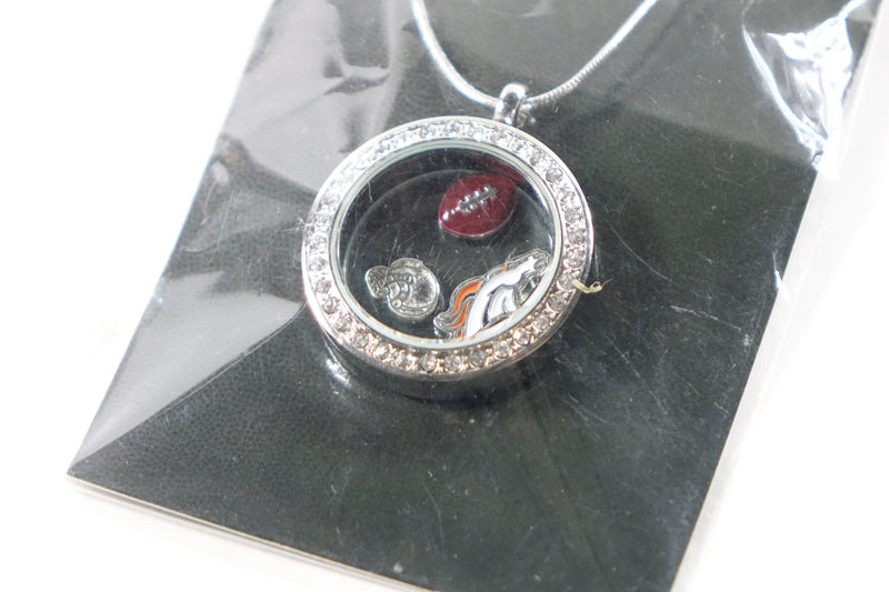 NFL Womens Denver Broncos Locket Necklace 18 inch Team Color