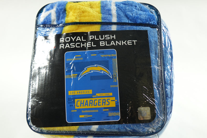 Northwest NFL Los Angeles Chargers Royal Plush Raschel Blanket, 60"x80"