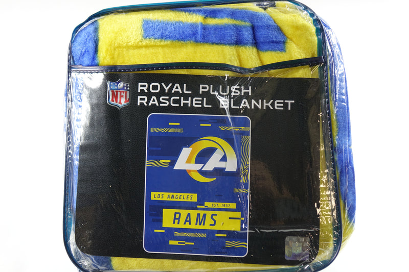 Northwest NFL Los Angeles Rams Royal Plush Raschel Blanket, 60"x80"