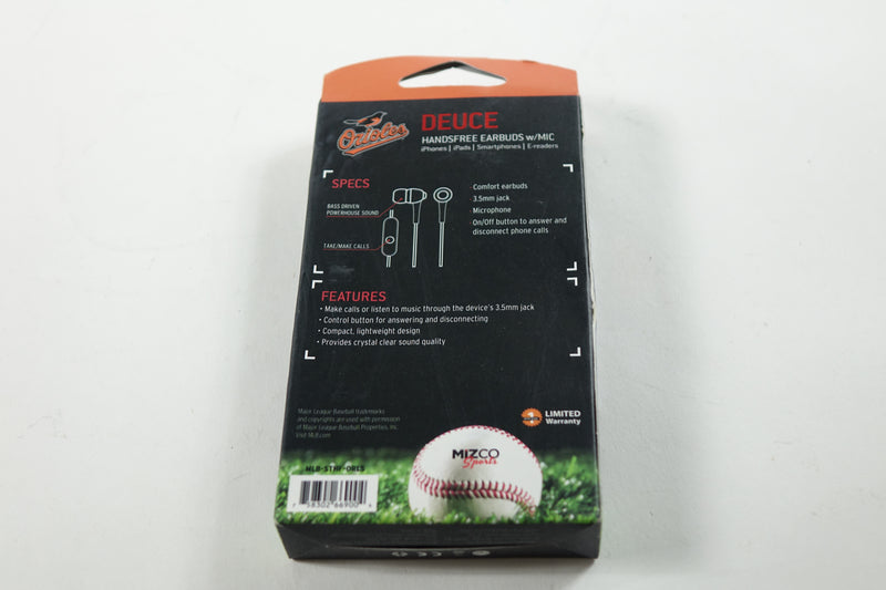 MLB Baltimore Orioles Hands Free Ear Buds with Microphone