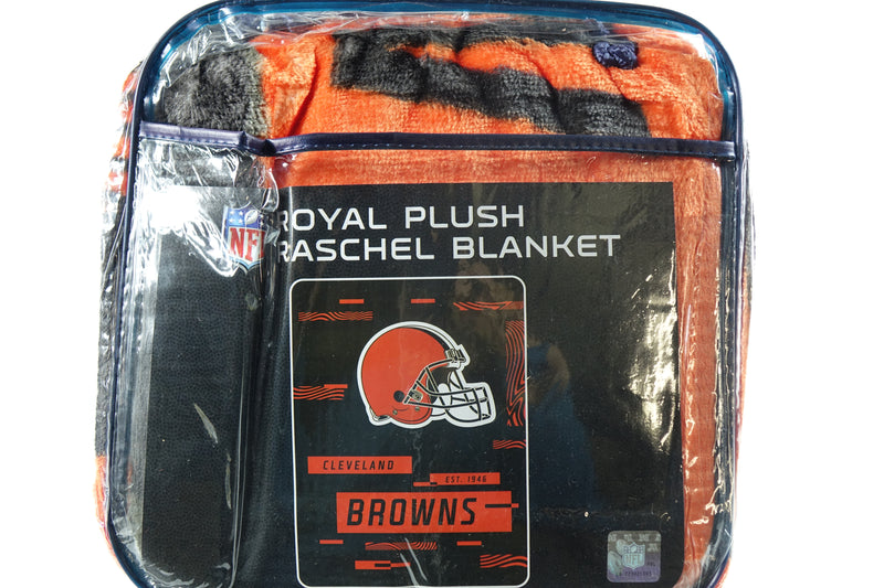 Northwest NFL Cleveland Browns Royal Plush Raschel Blanket, 60"x80"