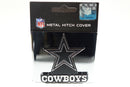 NFL Dallas Cowboys Metal Hitch Cover, Chrome, with black emblem" Square Type III