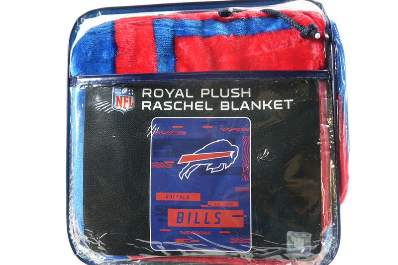 Northwest NFL Buffalo Bills Royal Plush Raschel Blanket, 60"x80"