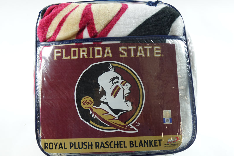 Northwest NCAA Florida State Seminoles Royal Plush Raschel Blanket, 60"x80"