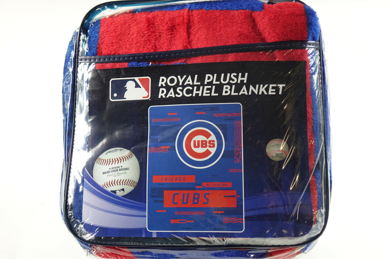 Northwest MLB Chicago Cubs Royal Plush Raschel Blanket, 60"x80"