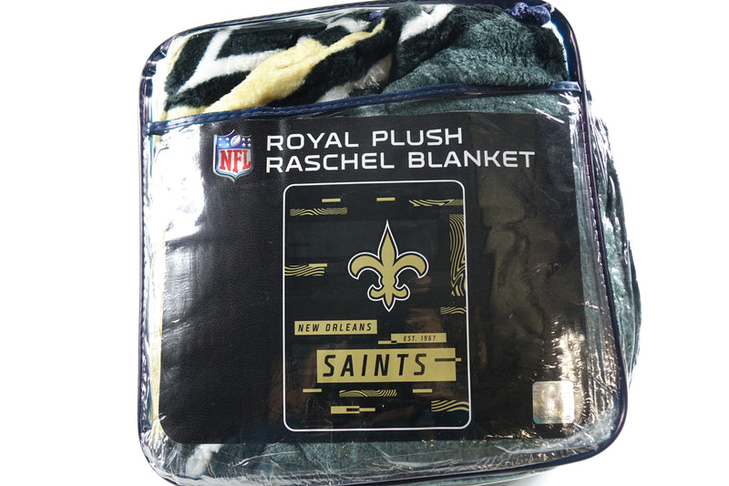 Northwest NFL New Orlean Saints Royal Plush Raschel Blanket, 60"x80"