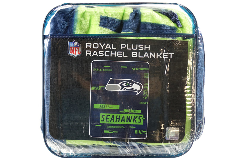 Northwest NFL Seattle Seahawks Royal Plush Raschel Blanket, 60"x80"