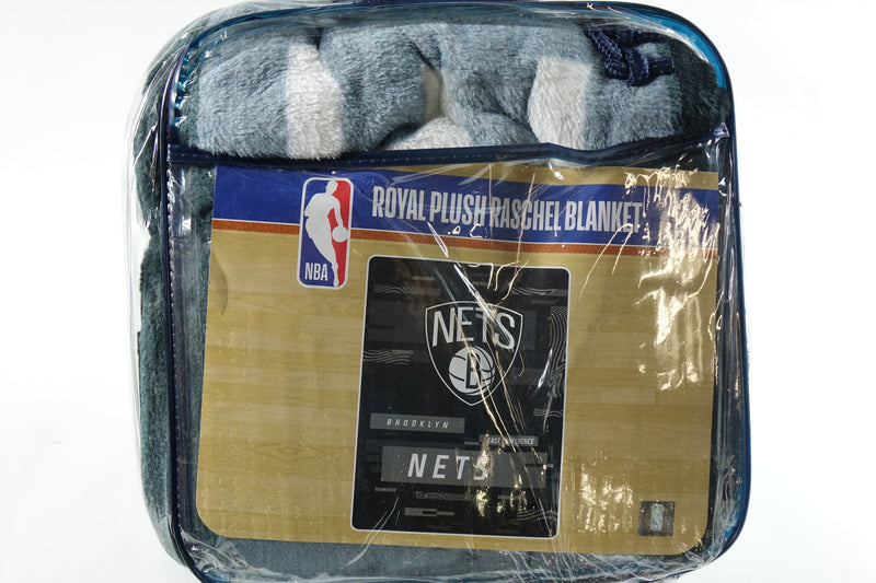 Northwest NBA Brooklyn Nets Royal Plush Raschel Blanket, 60"x80"