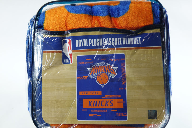 Northwest NBA New York Knicks Royal Plush Raschel Blanket, 60"x80"