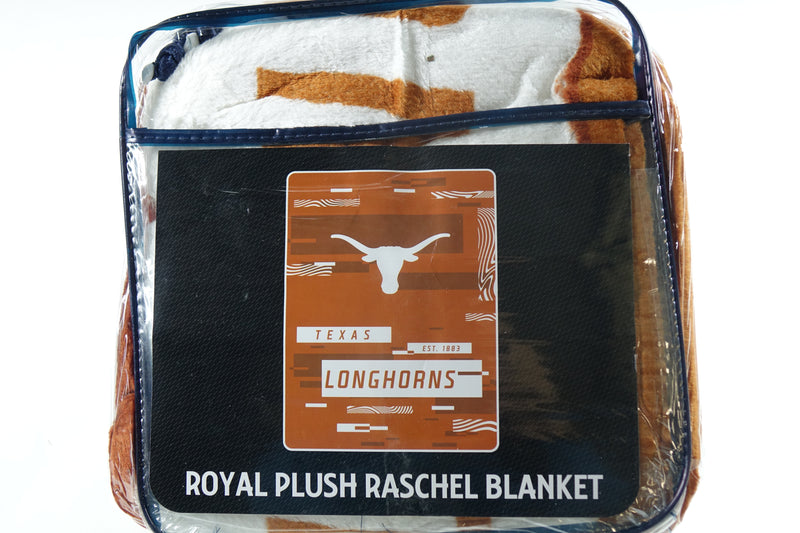 Northwest NCAA Texas Longhorns Royal Plush Raschel Blanket, 60"x80"