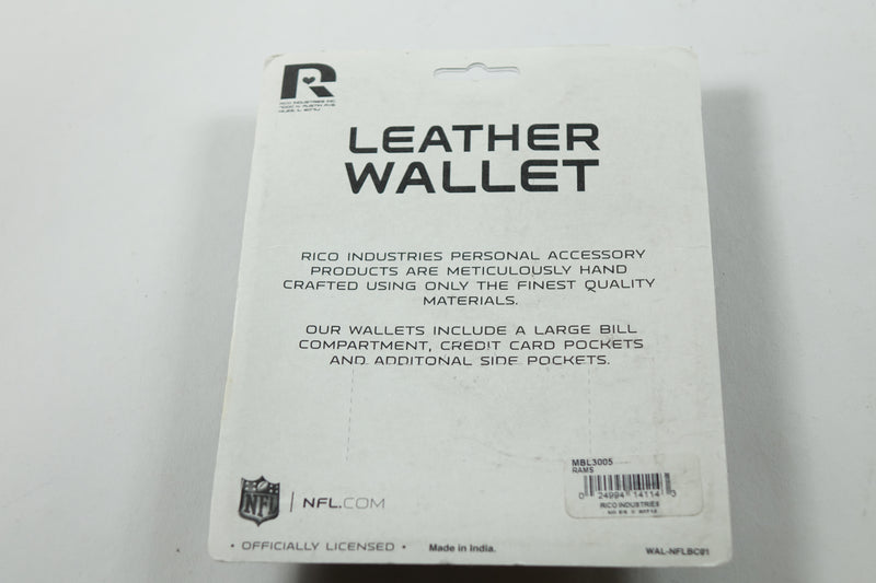 NFL Embossed Leather Billfold Wallet with Man Made Interior, Los Angeles Rams