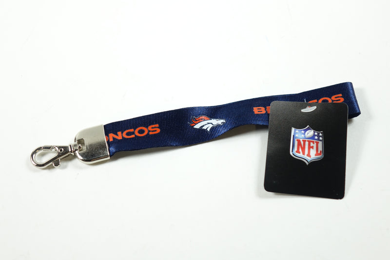 NFL Denver Broncos Wristlet Lanyard, Navy, One Size