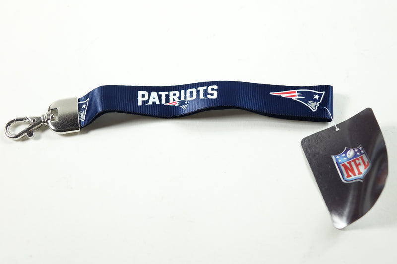 NFL New England Patriots Wristlet Lanyard, Navy, One Size