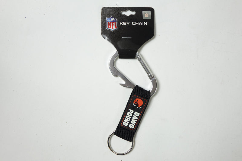 NFL Cleveland Browns Dawg Pound Carabiner Keychain w/ Built-in Bottle O One Size