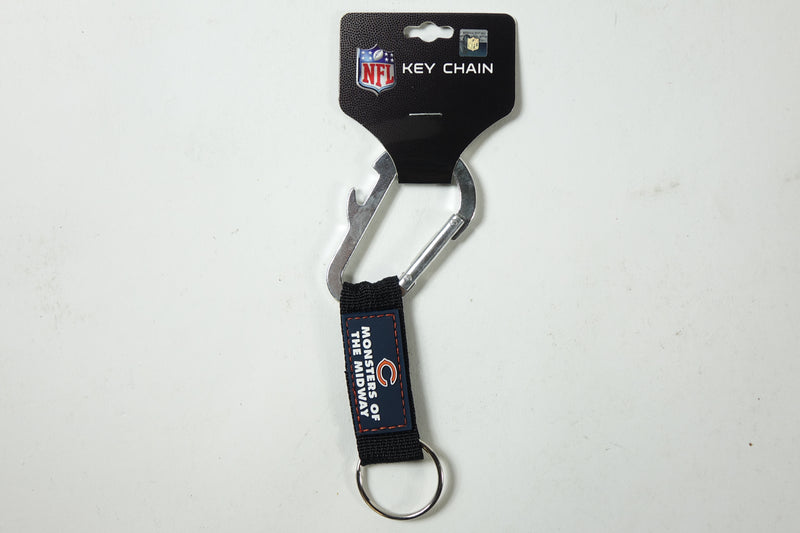 NFL Chicago Bears Monsters Of The Midway Carabiner Keychain w/ Bottle O One Size