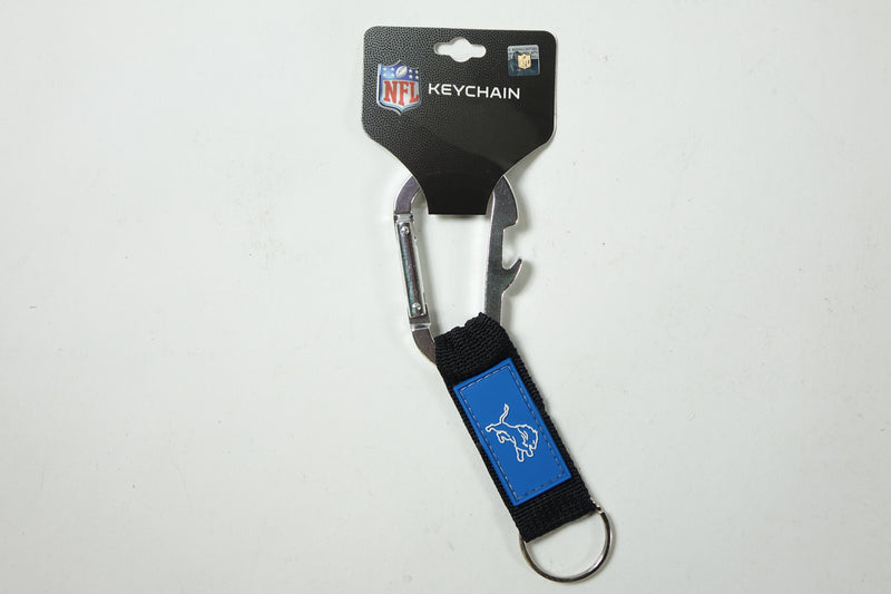 NFL Detroit Lions Carabineer Keychain, Blue, One Size