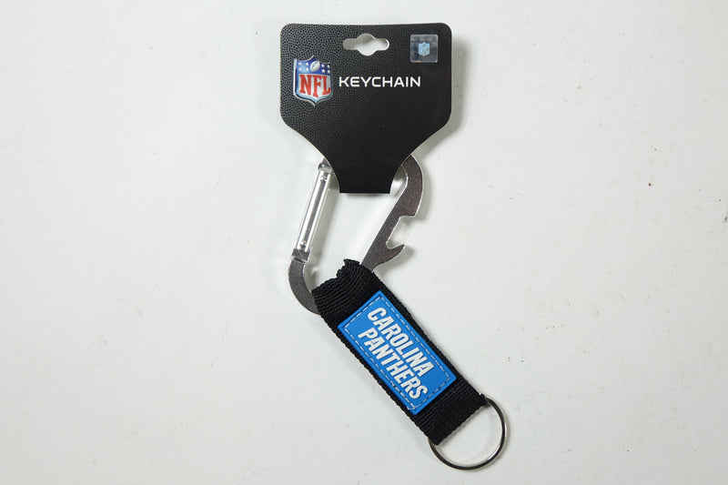 NFL Carolina Panthers Carabineer Keychain, Teal, One Size