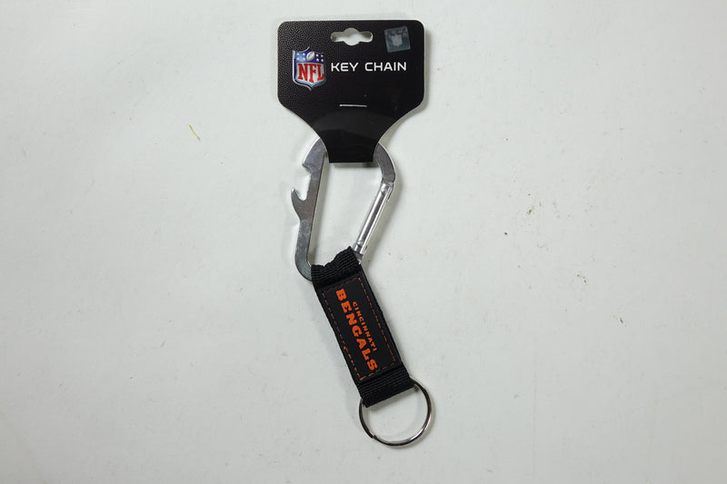 NFL Cincinnati Bengals Carabineer Keychain, Orange, One Size