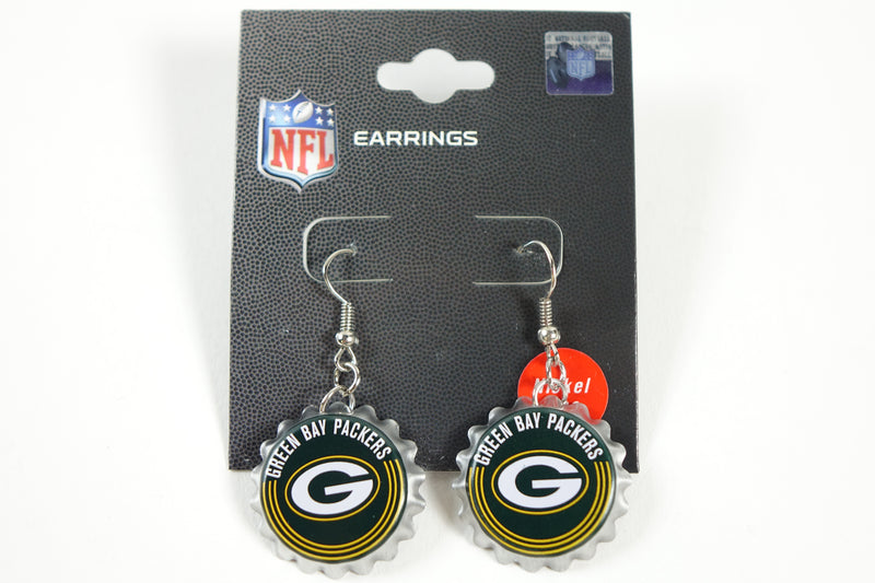 NFL Green Bay Packers Bottle Cap Earrings