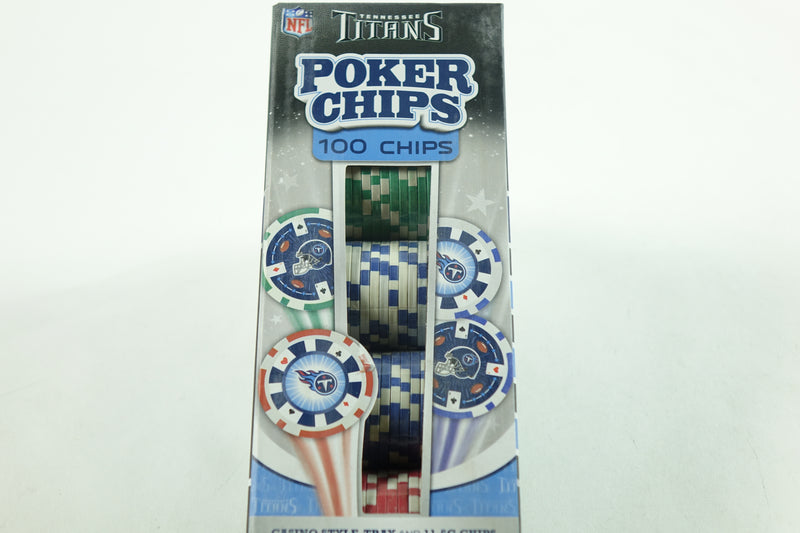 NFL Tennessee Titans 100-Piece Poker Chips, TET3120, One Size